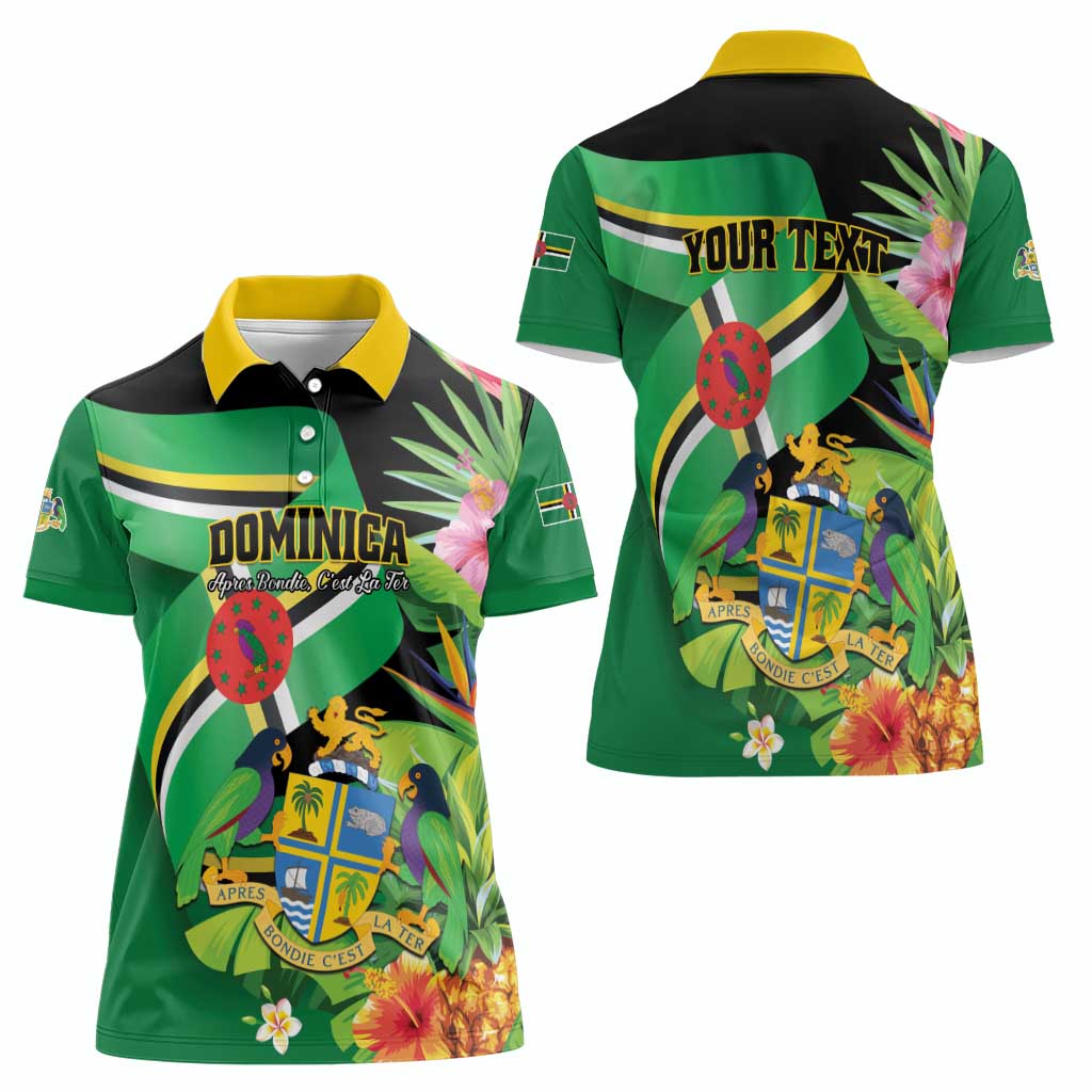 Personalized Dominica Women Polo Shirt Nature Island of the Caribbean - Wonder Print Shop