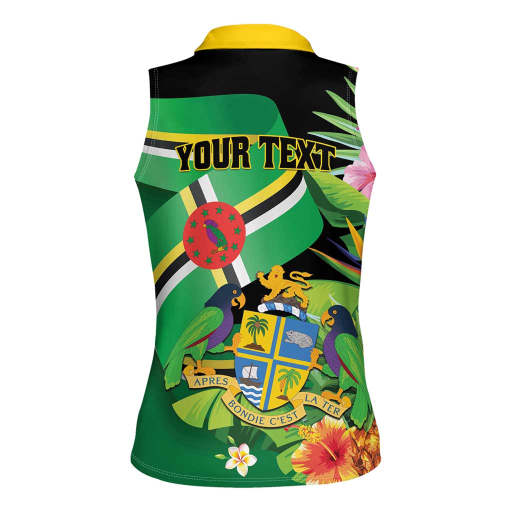 Personalized Dominica Women Sleeveless Polo Shirt Nature Island of the Caribbean - Wonder Print Shop