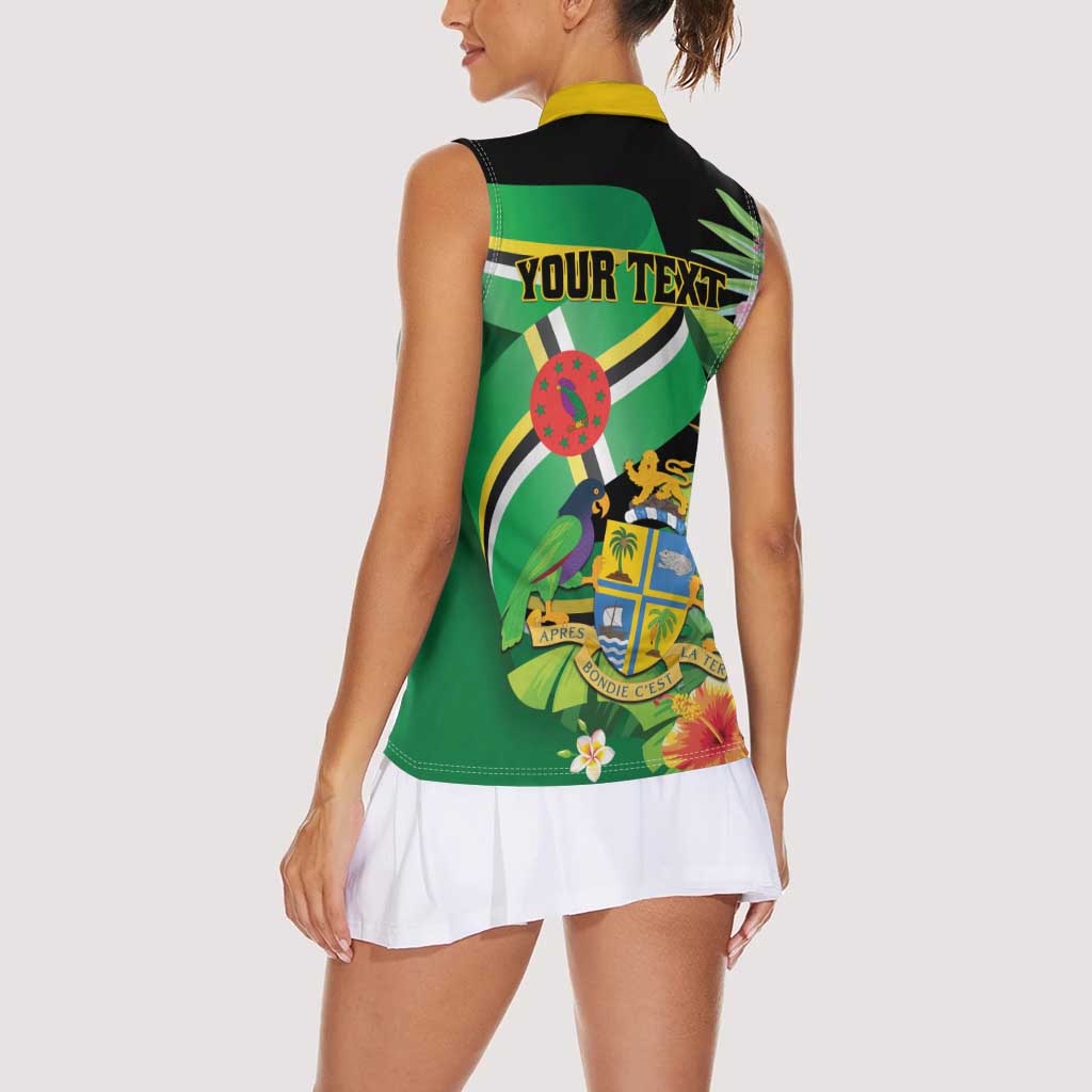 Personalized Dominica Women Sleeveless Polo Shirt Nature Island of the Caribbean - Wonder Print Shop