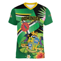 Personalized Dominica Women V-Neck T-Shirt Nature Island of the Caribbean - Wonder Print Shop