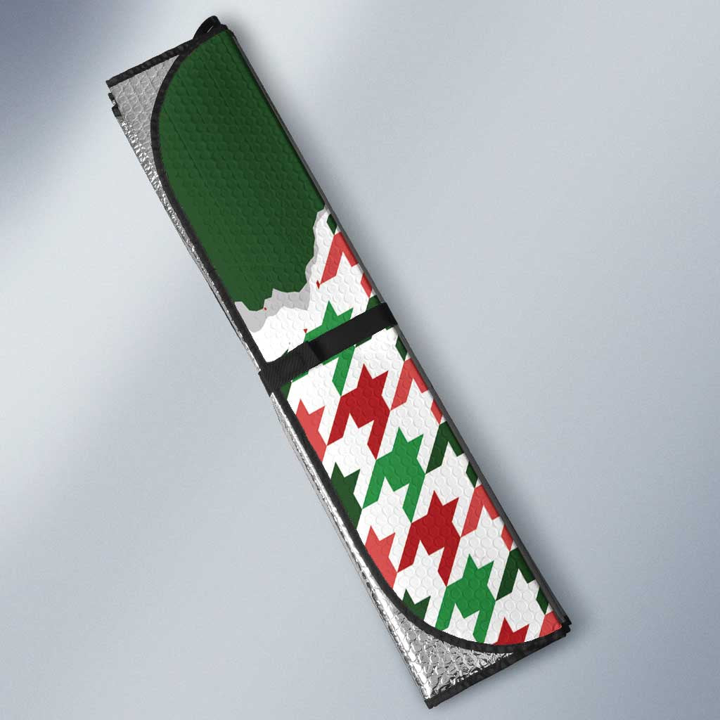 Funny Santa Claus Says Six Seven Auto Sun Shade Christmas Houndstooth Pattern - Wonder Print Shop