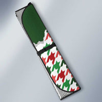 Funny Santa Claus Says Six Seven Auto Sun Shade Christmas Houndstooth Pattern - Wonder Print Shop