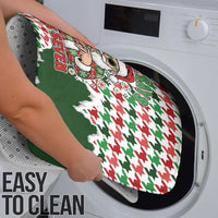 Funny Santa Claus Says Six Seven Bathroom Set Christmas Houndstooth Pattern - Wonder Print Shop