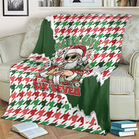 Funny Santa Claus Says Six Seven Blanket Christmas Houndstooth Pattern - Wonder Print Shop