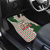 Funny Santa Claus Says Six Seven Car Mats Christmas Houndstooth Pattern - Wonder Print Shop