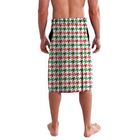 Funny Santa Claus Says Six Seven Lavalava Christmas Houndstooth Pattern - Wonder Print Shop