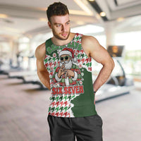 Funny Santa Claus Says Six Seven Men Tank Top Christmas Houndstooth Pattern - Wonder Print Shop