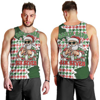 Funny Santa Claus Says Six Seven Men Tank Top Christmas Houndstooth Pattern - Wonder Print Shop