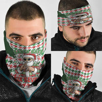 Funny Santa Claus Says Six Seven Neck Gaiter Christmas Houndstooth Pattern - Wonder Print Shop