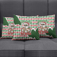 Funny Santa Claus Says Six Seven Pillow Cover Christmas Houndstooth Pattern - Wonder Print Shop