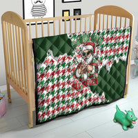 Funny Santa Claus Says Six Seven Quilt Christmas Houndstooth Pattern - Wonder Print Shop