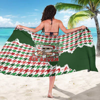 Funny Santa Claus Says Six Seven Sarong Christmas Houndstooth Pattern - Wonder Print Shop