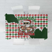 Funny Santa Claus Says Six Seven Tablecloth Christmas Houndstooth Pattern - Wonder Print Shop