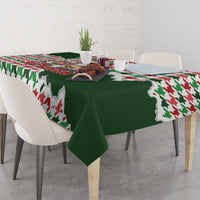 Funny Santa Claus Says Six Seven Tablecloth Christmas Houndstooth Pattern - Wonder Print Shop