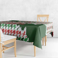 Funny Santa Claus Says Six Seven Tablecloth Christmas Houndstooth Pattern - Wonder Print Shop