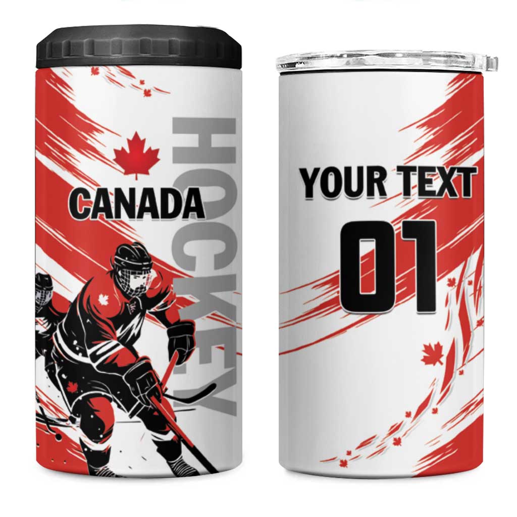 Custom Canada Hockey 4 in 1 Can Cooler Tumbler Canada Owns Hockey - Wonder Print Shop