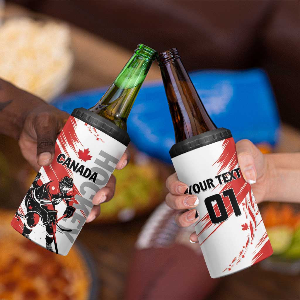 Custom Canada Hockey 4 in 1 Can Cooler Tumbler Canada Owns Hockey - Wonder Print Shop