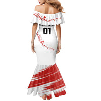 Custom Canada Hockey Family Matching Mermaid Dress and Hawaiian Shirt Canada Owns Hockey - Wonder Print Shop