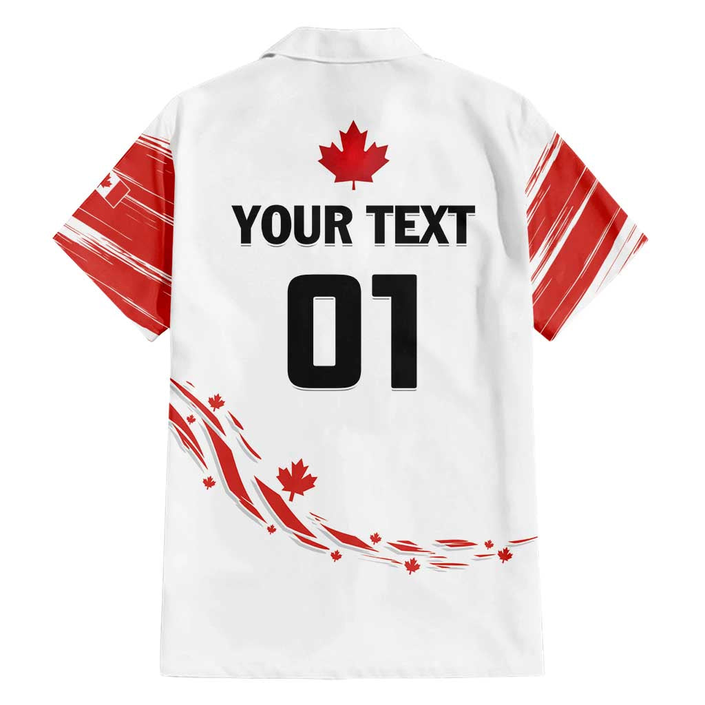 Custom Canada Hockey Family Matching Off Shoulder Maxi Dress and Hawaiian Shirt Canada Owns Hockey - Wonder Print Shop