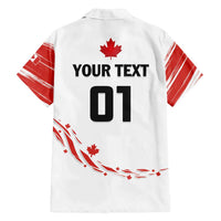 Custom Canada Hockey Family Matching Off Shoulder Short Dress and Hawaiian Shirt Canada Owns Hockey - Wonder Print Shop