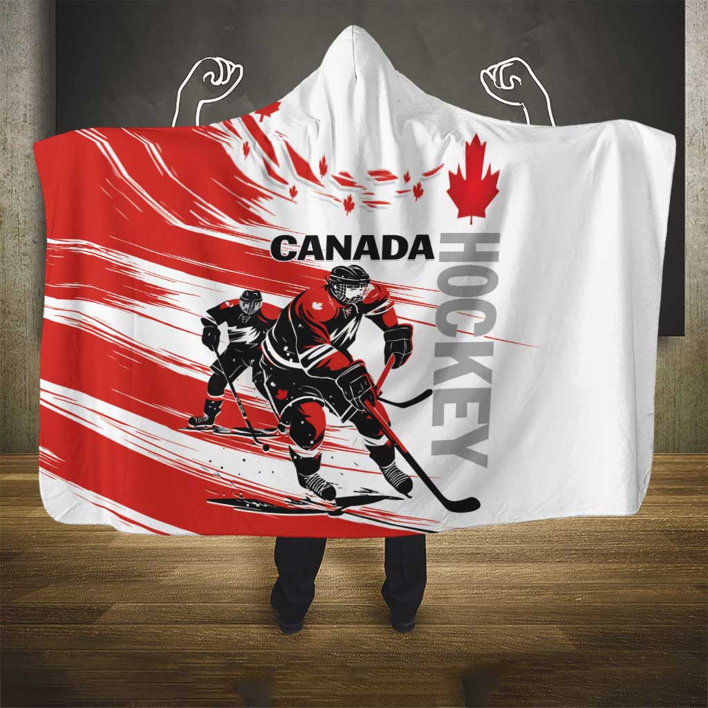 Canada Hockey Hooded Blanket Canada Owns Hockey