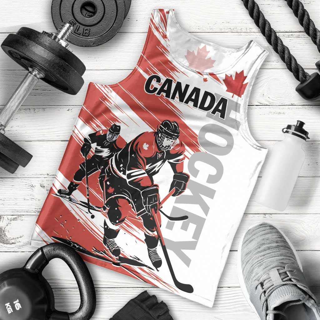 Custom Canada Hockey Men Tank Top Canada Owns Hockey - Wonder Print Shop