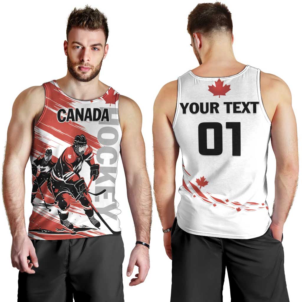 Custom Canada Hockey Men Tank Top Canada Owns Hockey - Wonder Print Shop