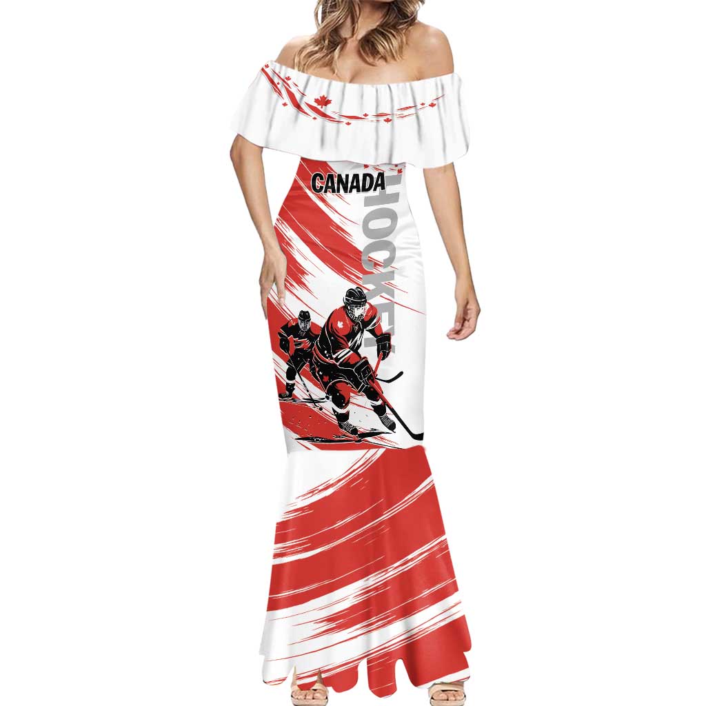 Custom Canada Hockey Mermaid Dress Canada Owns Hockey - Wonder Print Shop