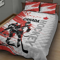 Canada Hockey Quilt Bed Set Canada Owns Hockey - Wonder Print Shop