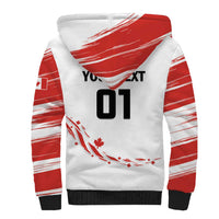 Custom Canada Hockey Sherpa Hoodie Canada Owns Hockey - Wonder Print Shop