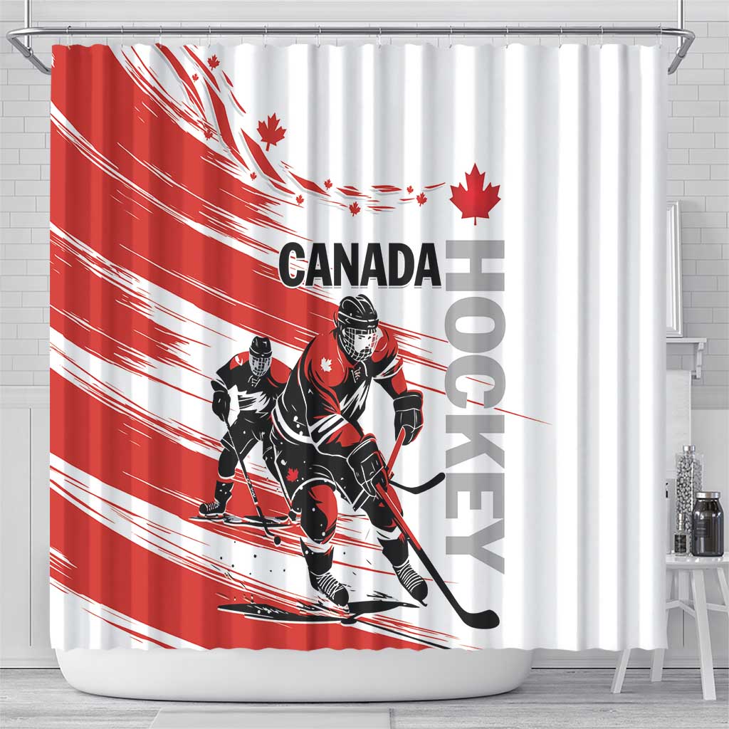 Canada Hockey Shower Curtain Canada Owns Hockey