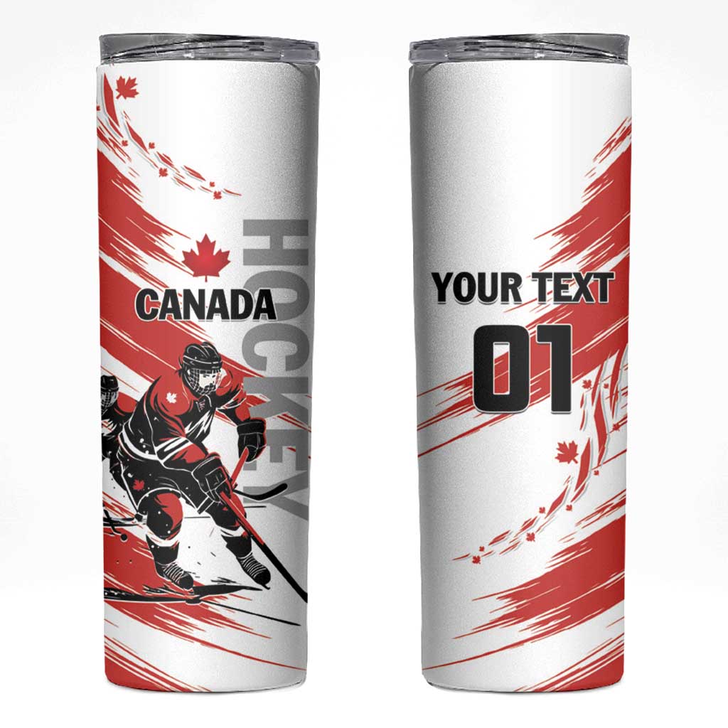 Custom Canada Hockey Skinny Tumbler Canada Owns Hockey - Wonder Print Shop