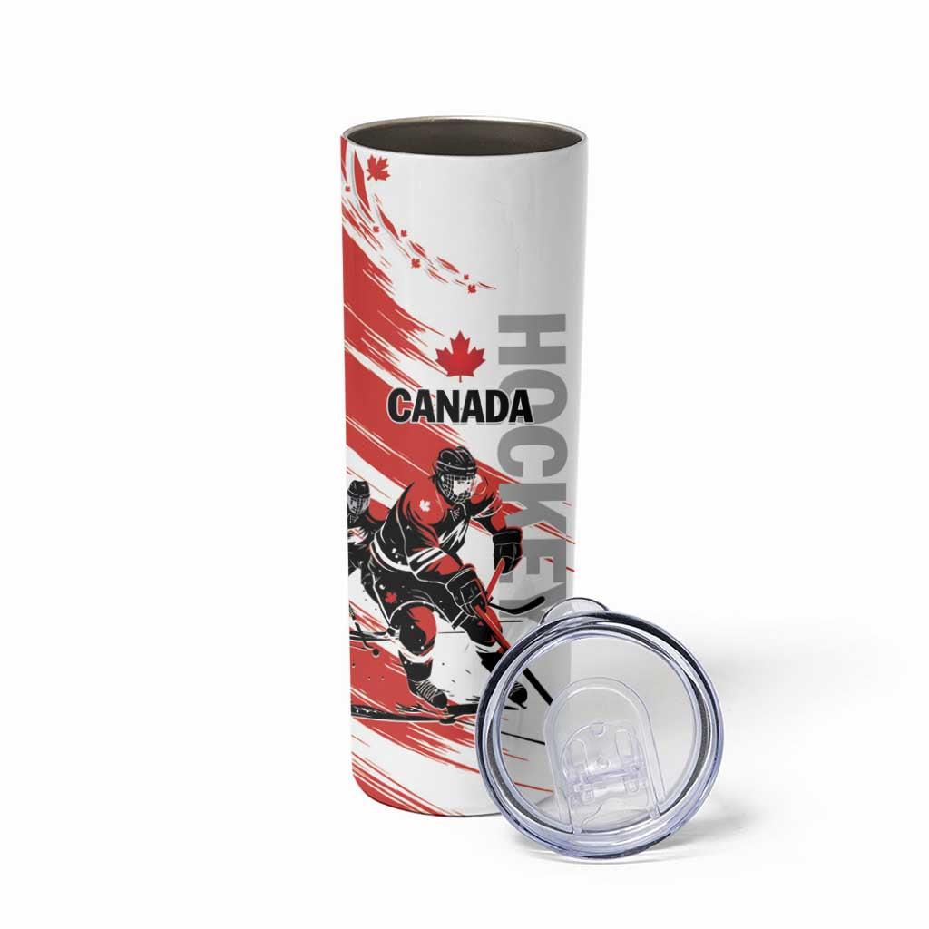 Custom Canada Hockey Skinny Tumbler Canada Owns Hockey - Wonder Print Shop