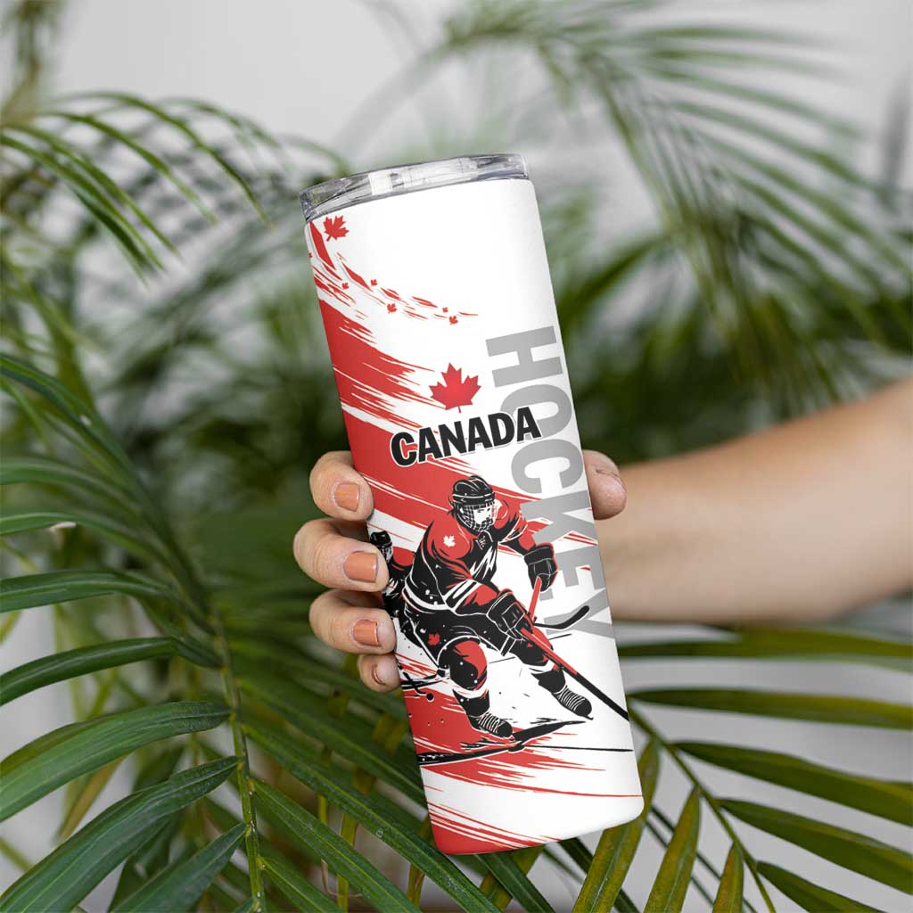 Custom Canada Hockey Skinny Tumbler Canada Owns Hockey - Wonder Print Shop