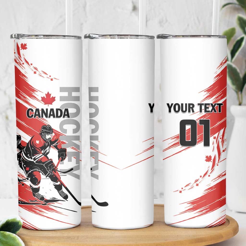 Custom Canada Hockey Skinny Tumbler Canada Owns Hockey - Wonder Print Shop