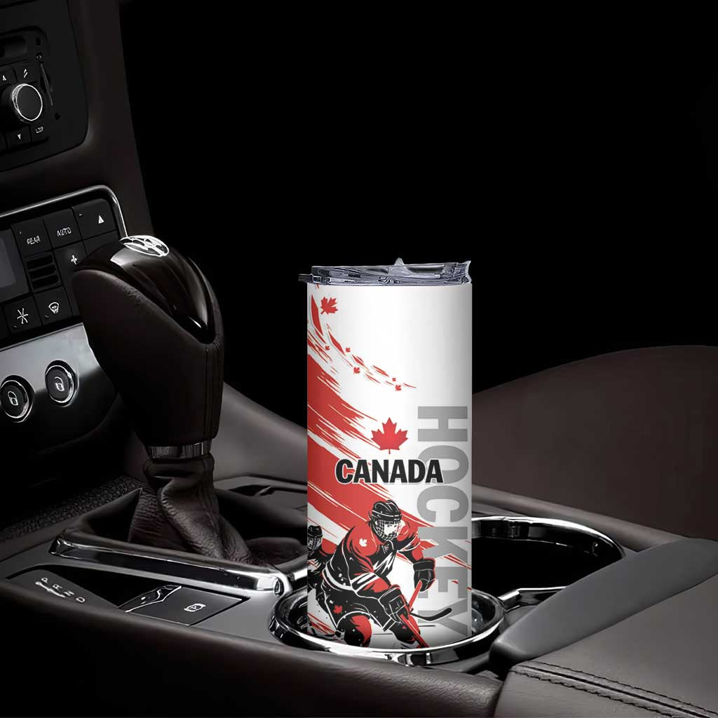 Custom Canada Hockey Skinny Tumbler Canada Owns Hockey - Wonder Print Shop