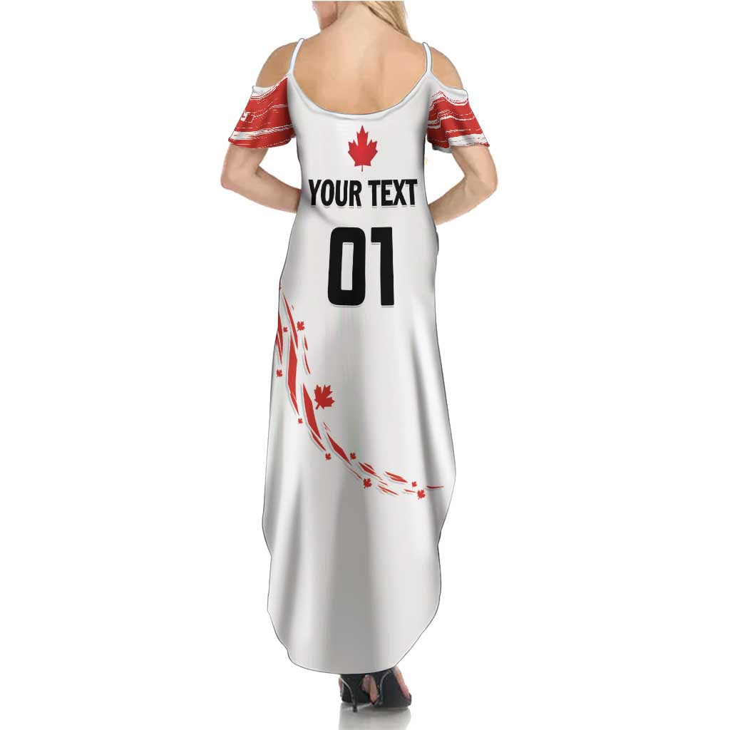Custom Canada Hockey Summer Maxi Dress Canada Owns Hockey - Wonder Print Shop