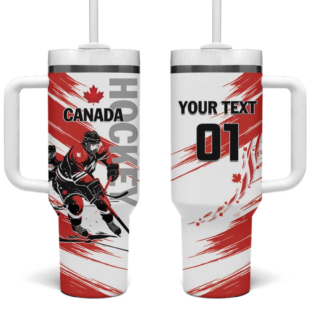Custom Canada Hockey Tumbler With Handle Canada Owns Hockey - Wonder Print Shop
