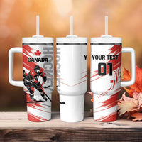 Custom Canada Hockey Tumbler With Handle Canada Owns Hockey - Wonder Print Shop