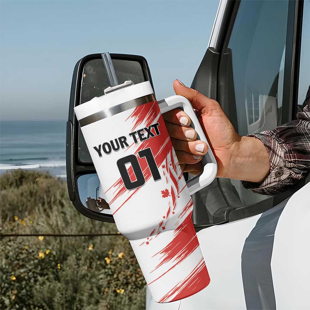 Custom Canada Hockey Tumbler With Handle Canada Owns Hockey - Wonder Print Shop