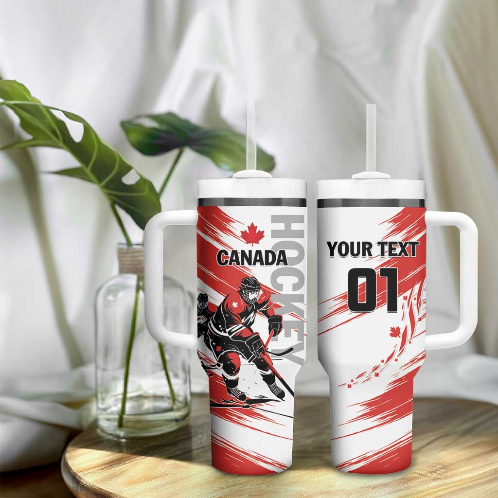 Custom Canada Hockey Tumbler With Handle Canada Owns Hockey - Wonder Print Shop