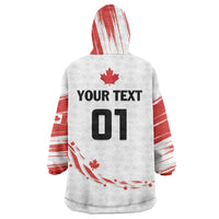 Custom Canada Hockey Wearable Blanket Hoodie Canada Owns Hockey - Wonder Print Shop