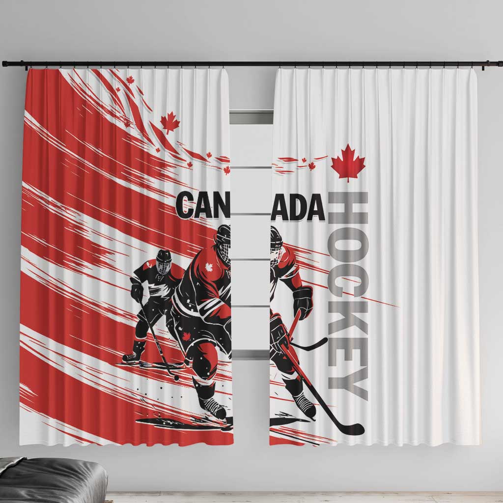 Canada Hockey Window Curtain Canada Owns Hockey - Wonder Print Shop