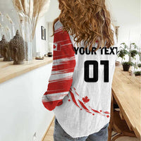 Custom Canada Hockey Women Casual Shirt Canada Owns Hockey - Wonder Print Shop