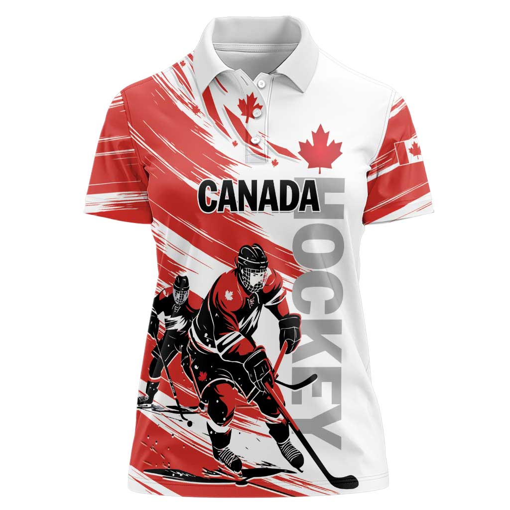 Custom Canada Hockey Women Polo Shirt Canada Owns Hockey - Wonder Print Shop