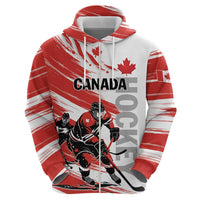 Custom Canada Hockey Zip Hoodie Canada Owns Hockey - Wonder Print Shop