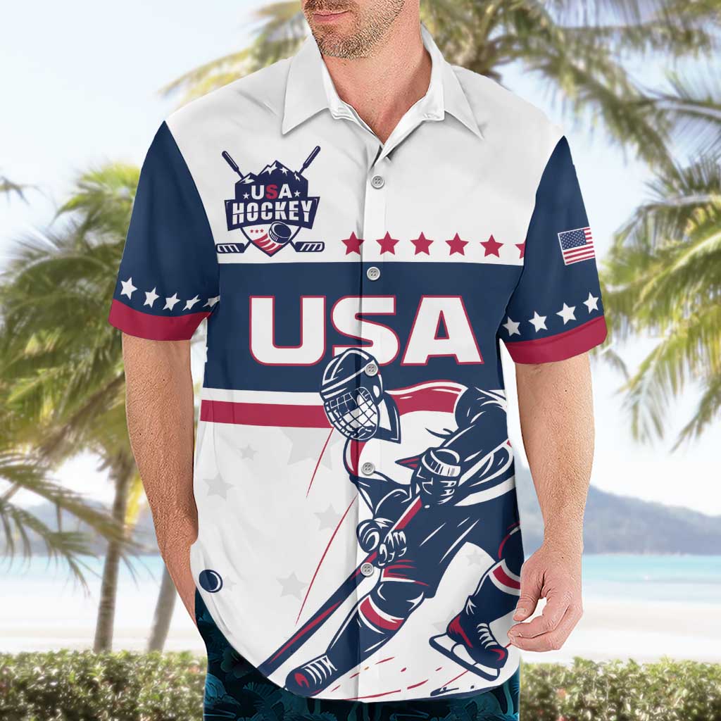 Custom USA Hockey Hawaiian Shirt Team USA Champions - Wonder Print Shop