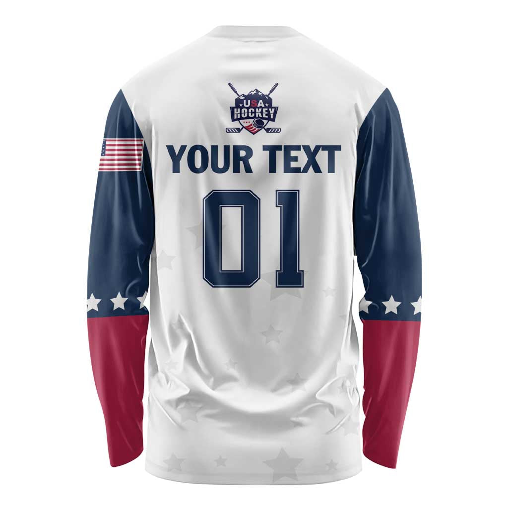 Custom USA Hockey Long Sleeve Shirt Team USA Champions - Wonder Print Shop