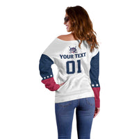 Custom USA Hockey Off Shoulder Sweater Team USA Champions - Wonder Print Shop