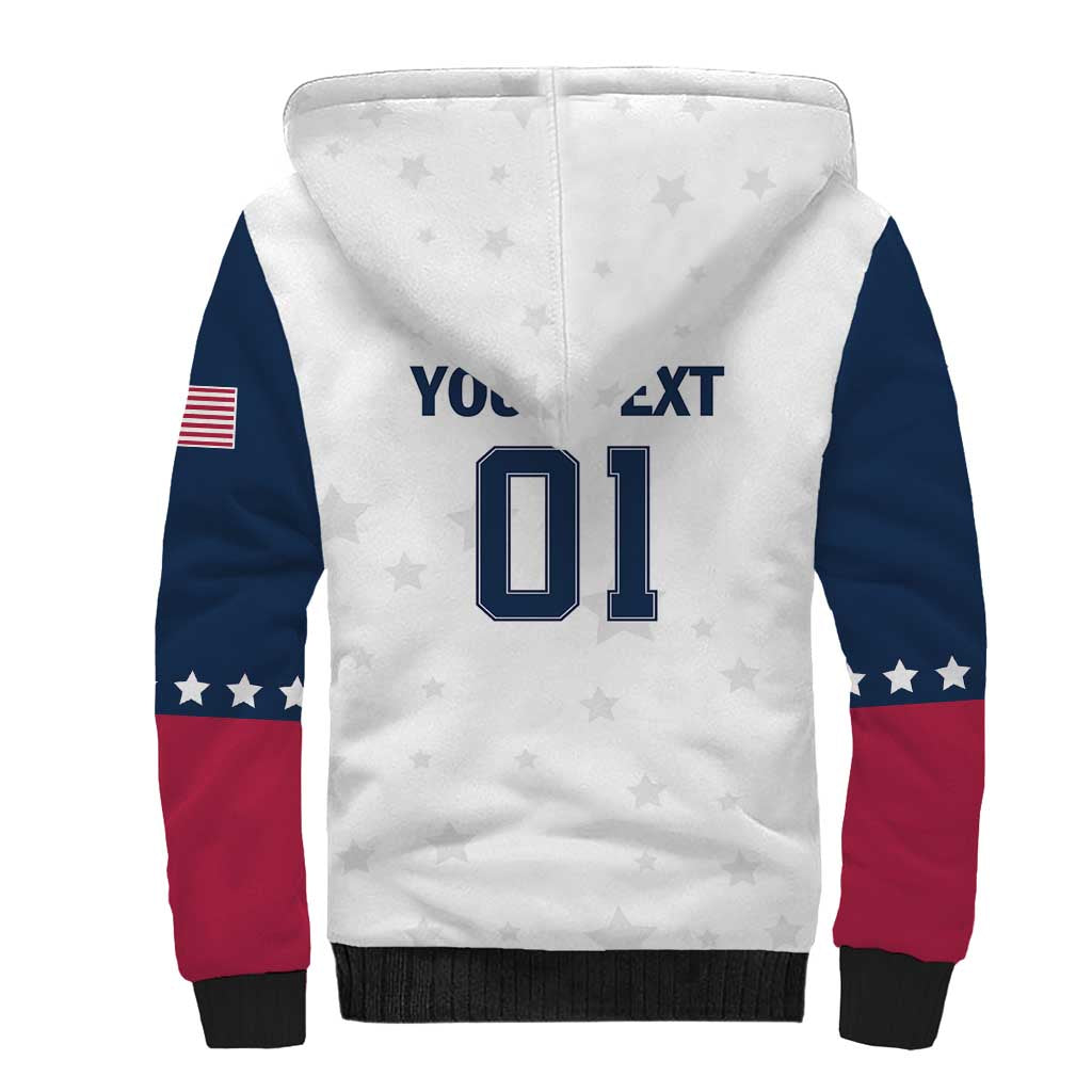 Custom USA Hockey Sherpa Hoodie Team USA Champions - Wonder Print Shop